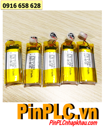 LiPolymer IP801437D3R2 _Pin sạc 3.7v 370mAh (Ngang14mmxdày8mmxdài 37mm) Pin Bluetooth, Loa,..